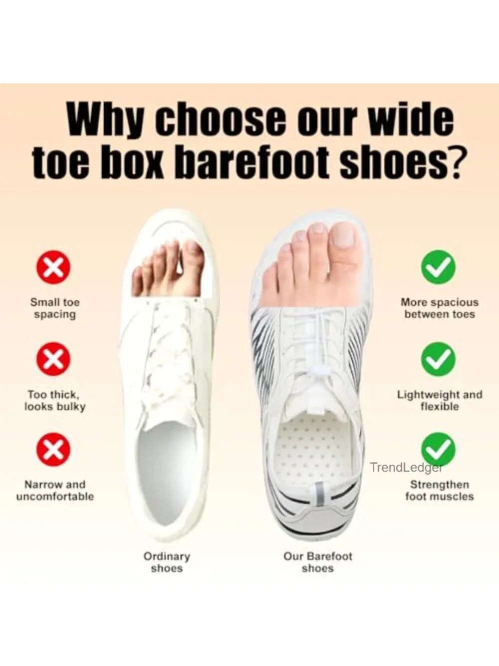 Barefoot Water Shoes Wide Toe Non-Slip Athletic Hiking Swim